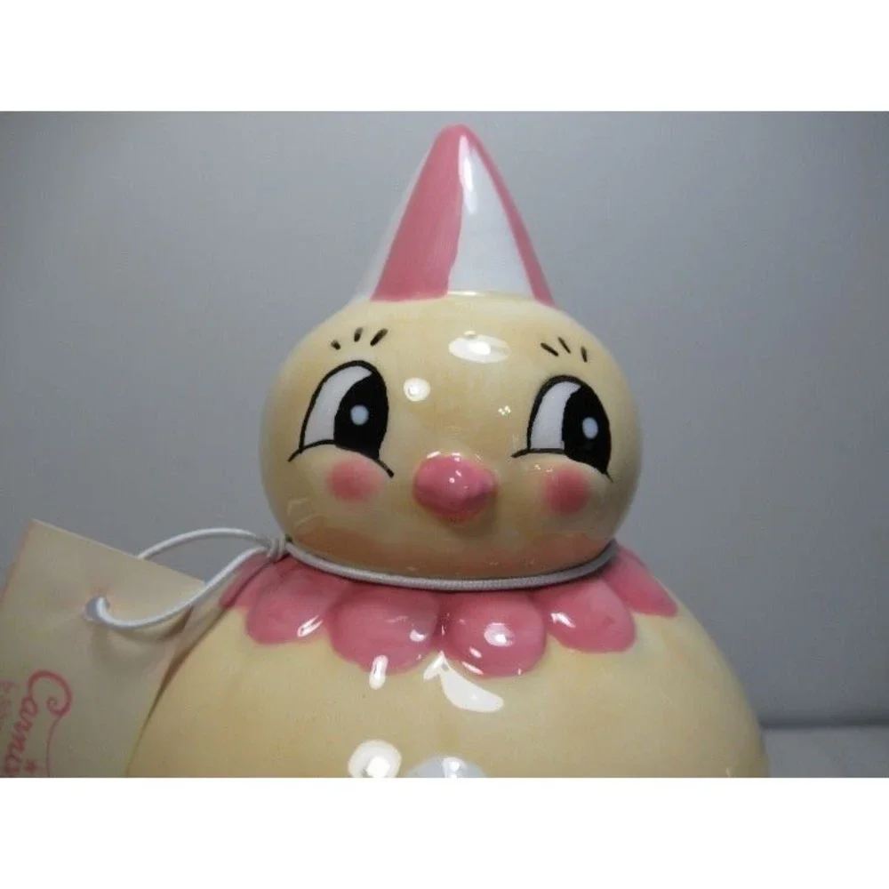 Johanna Parker Easter Chick in egg Covered Jar Canister pink green‎ yellow new